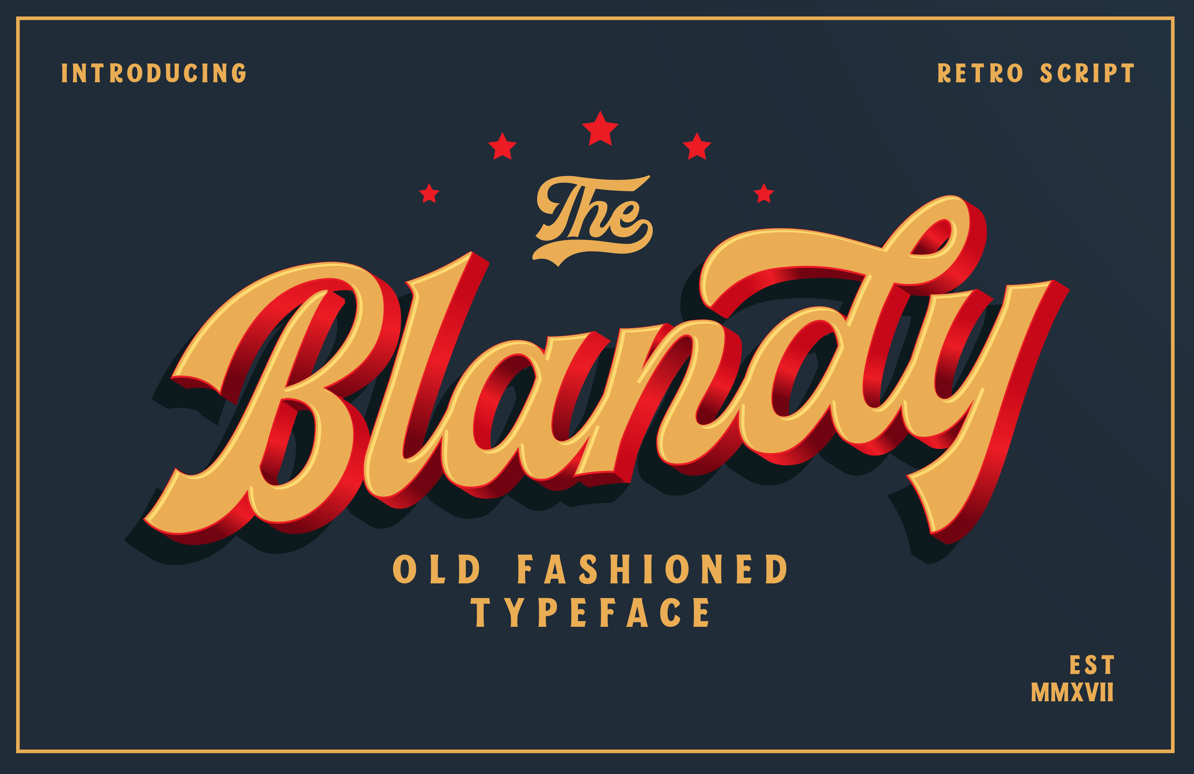 Blandy Font: Vintage Sports Style for Handmade Labels