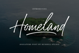 Homeland Font: A Script Typeface for Editorial Design