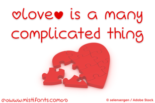 Love is a Many Complicated Thing Font for Web Design