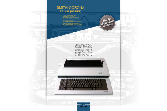Smith-Corona EC1100 Script Font for Handmade Labels