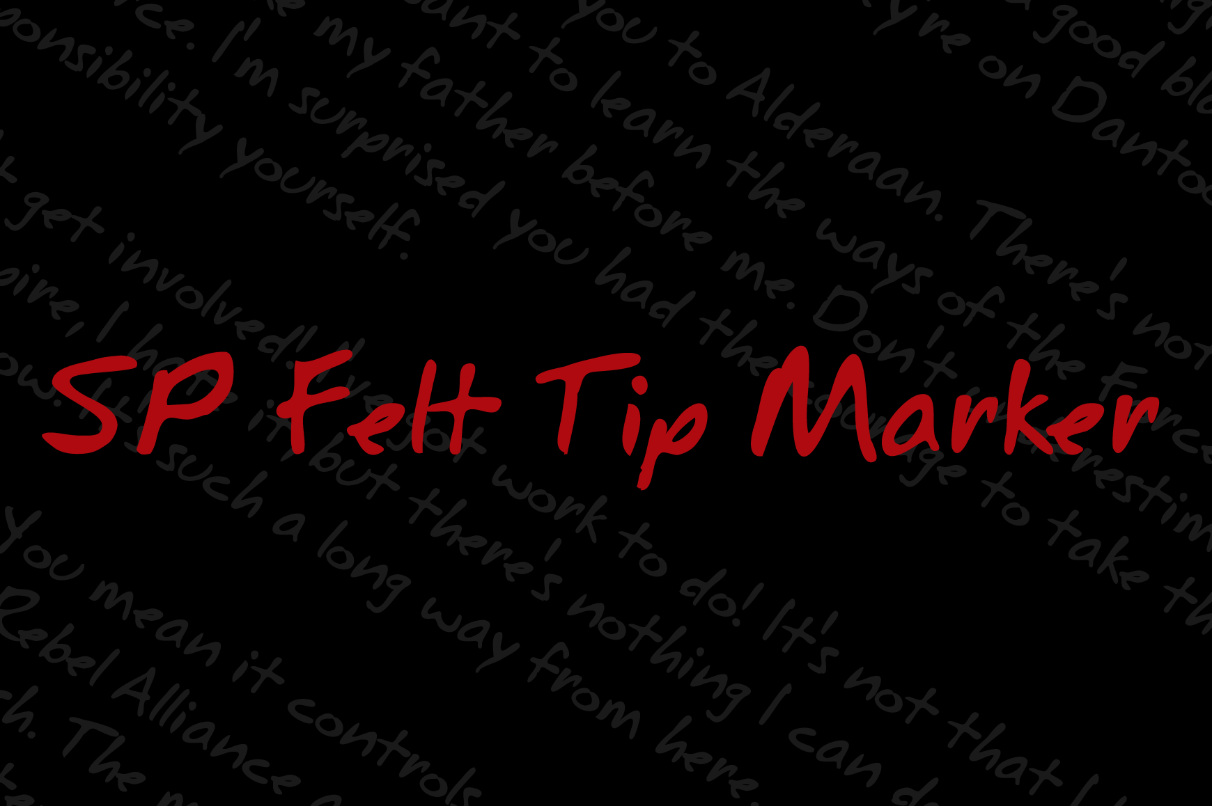 SP Felt Tip Marker Font for Authentic Branding